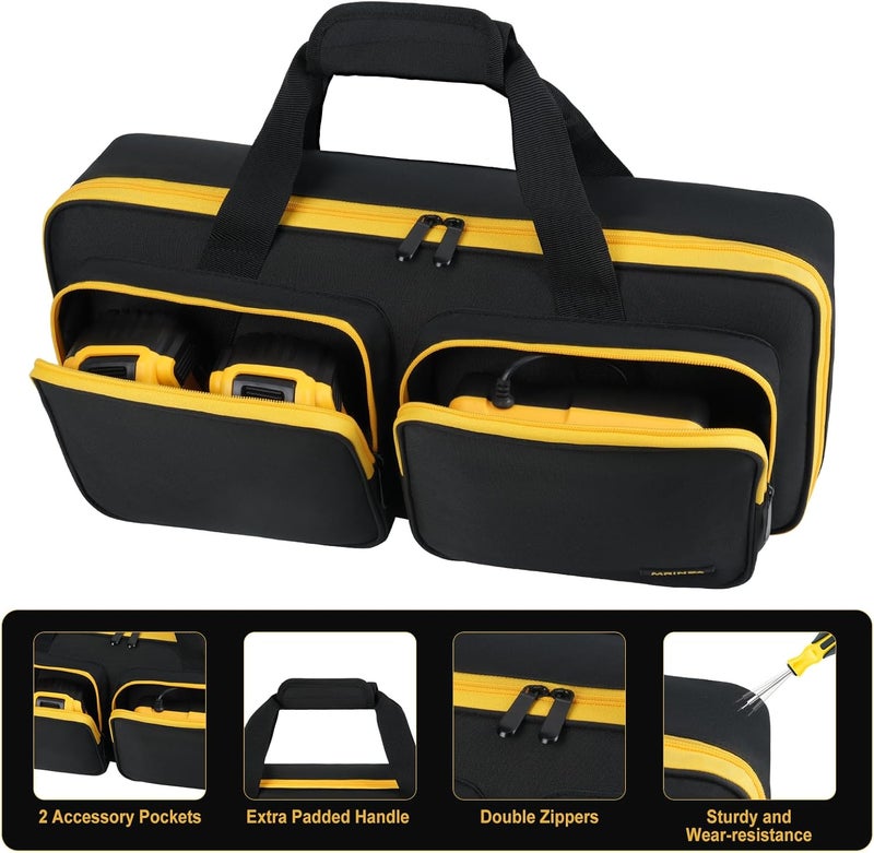 MRINCA Carrying Case Compatible with DEWALT 20V/60V Reciprocating Saw DCS380B/DCS382B/DCS389B and Milwaukee M18 2821-20/2621-20/2722-20, ​​with Multiple Accessory Pockets for RYOBI PCL515B Reciprocating Saw - Image 5